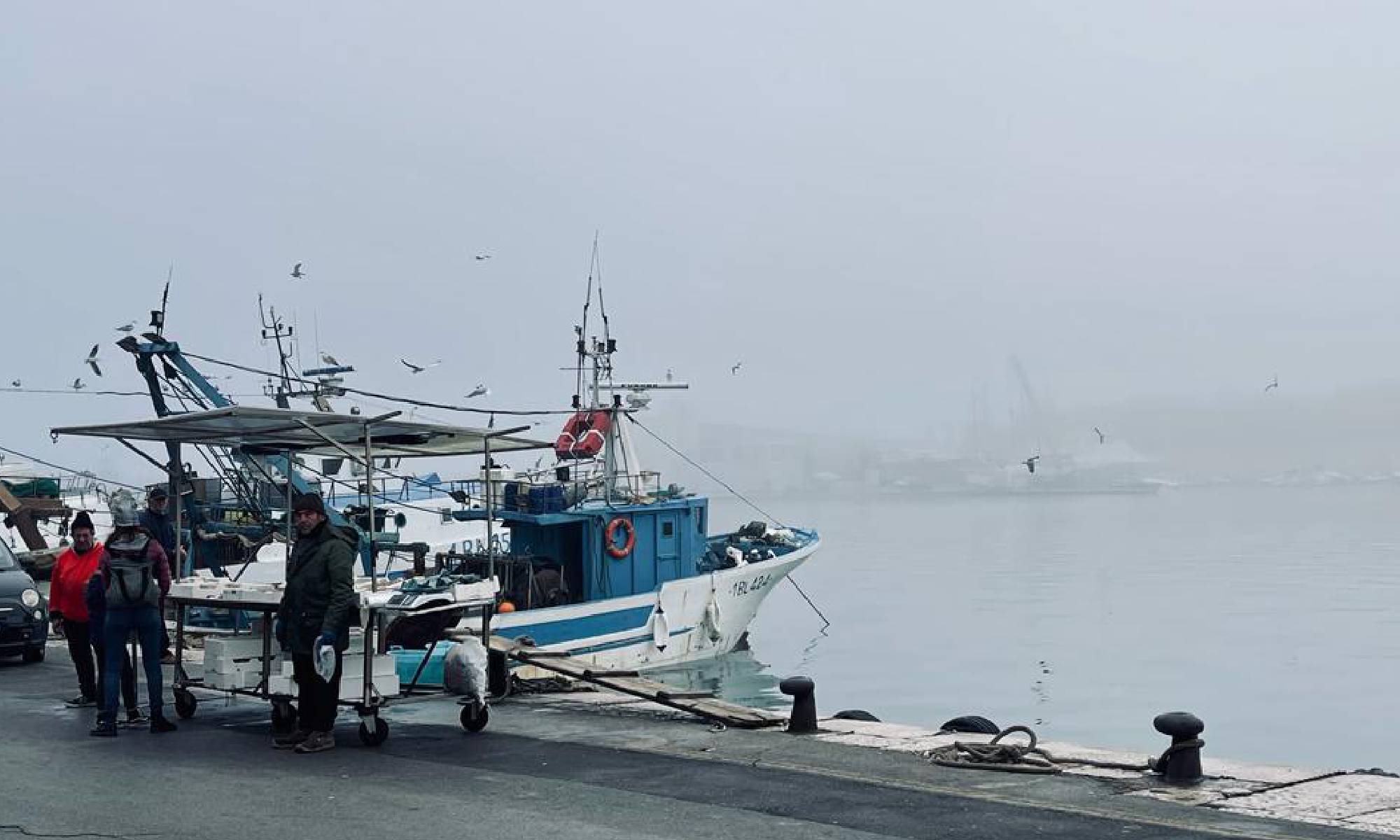 Trani si sveglia ancora nella foschia: visibilità ridotta in buona parte della città
