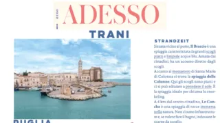 Cattedrale, mare e sapori: Trani sulla rivista tedesca “Adesso”