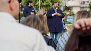 Marinaro nel Parco De Gemmis per incontrare le famiglie. “Le ultime due settimane? Verrò a citofonare a casa, tenetevi pronti”